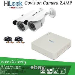 Kit de système de caméras de sécurité extérieures CCTV Hikvision Home HD 1080P 4CH DVR IR HDD