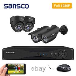 Kit de système de sécurité domestique SANSCO 1080P HD CCTV, DVR HDMI 8CH, caméra extérieure 2MP avec infrarouge.