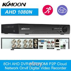 Kkmoon 8ch 1080p Nvr Ahd Dvr 5in1 Enregistreur Vidéo Cctv P2p Cloud Network Onv Z0o9