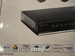 Konig 700 Tvl Full Hd 1080p Vidéosurveillance Caméra Kit D'enregistrement Avec 2 Caméras 500gb Dvr