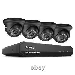 Sannce 4ch 1080p Lite Dvr Dome 3000tvl Caméra Cctv Maison Surveillance Système Tvi