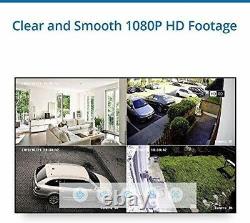 Sannce 4ch Home Vidéosurveillance Système D'enregistreur Dvr 1 To Hdd 4x 1080p Caméras À Angle Large