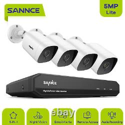 Sannce 5mp Super Hd Maison Système De Caméra De Sécurité Audio 8ch Dvr Night Vision Cctv