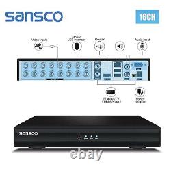 Sansco 16 Channel Cctv Dvr Video Recorder Hd 1080n Pour Le Kit De Système De Sécurité À Domicile
