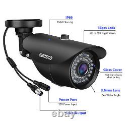 Sansco Home Surveillance Smart Cctv System 1080p Hd 4ch Dvr Caméra D'extérieur Ip66