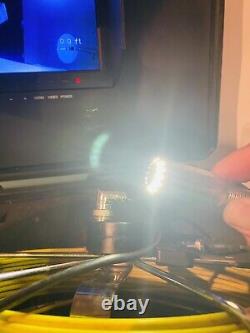 Scan Probe Drain Cctv Led Inspection 50m Push Rod Camera Tv Dvr Record Facility
