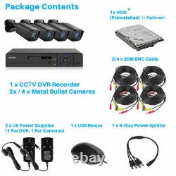 Smart Cctv Camera System Hd 5mp Lite 1080p Dvr Sécurité À La Maison Avec 1 To Disque Dur