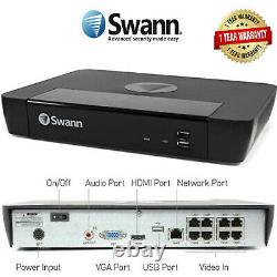 Swann Digital Ip Nvr-8580 Vidéo Réseau 8 Canaux Enregistreur Cctv 2tb 4k Ultra Hd