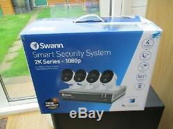 Swann Dvr-4575 8 Canaux Hd 1080p 2mp Cctv Enregistreur Et 4 X Caméras Bullet 1tb