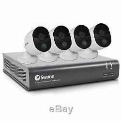 Swann Dvr-4575 Enregistreur De Vidéosurveillance Hd 8 Canaux 2 Mégapixels Et 4 Caméras Bullet 1 To