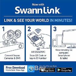 Swann Dvr-4575 Enregistreur De Vidéosurveillance Hd 8 Canaux 2 Mégapixels Et 4 Caméras Bullet 1 To