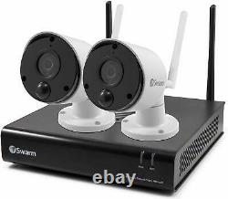 Swann Nvr Caméra Cctv Kit Nvw-485 Wi-fi 4 Chaîne 1080p 1tb Hdd 2-way Audio