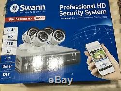 Swann Pro-series Hd 1080p 8 Canaux Enregistreur Vidéo Numérique Et 4 Caméras (cctv)