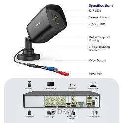 Système CCTV SANNCE 5MP 8CH Video DVR Caméra de sécurité vision nocturne accès à distance