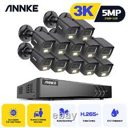 Système CCTV couleur ANNKE 5MP 8 16CH H. 265+ Enregistreur DVR Caméra de sécurité Audio In
