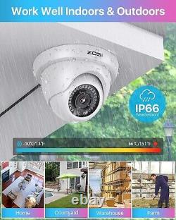 Système de caméra CCTV 1080P à 8 canaux, DVR H.265+ 5MP Lite avec disque dur de 1 To