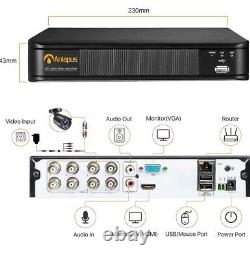 Système de caméra CCTV 8 canaux Anlapus 1080p DVR avec enregistreur vidéo numérique H. 265+
