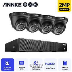 Système de caméra de sécurité ANNKE 1080p CCTV 5MP Lite 8CH H. 265+ DVR Enregistrement 24/7