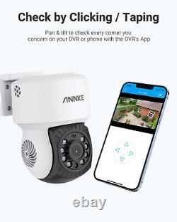 Système de caméra de sécurité ANNKE 2MP 360° Pan Tilt CCTV avec enregistreur DVR 5MP Lite H.265+