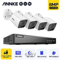 Système de caméra de sécurité ANNKE 4K HD CCTV 8MP H.265+ avec détection de personne / véhicule DVR