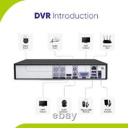 Système de caméra de sécurité CCTV Pan Tilt Sannce1080p 2MP 4CH 8CH enregistrement vidéo DVR