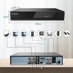 Système de caméra de sécurité CCTV TMEZON HD 1080P 4CH DVR Enregistreur Vision nocturne à domicile