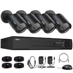 Système de caméra de sécurité CCTV extérieure à domicile HD 1080P avec vision nocturne DVR