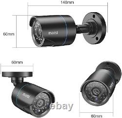 Système de caméra de sécurité CCTV extérieure pour la maison avec enregistreur DVR 4CH HD 1080P IR et disque dur.