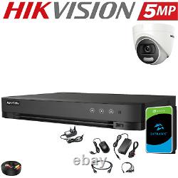 Système de caméra de sécurité Hikvision CCTV 5MP ColorVu DVR 4CH 8CH Bundle Outdoor KIT