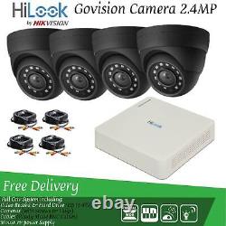 Système de caméra de sécurité Hikvision CCTV HD 1080P avec enregistreur DVR et disque dur pour la maison en extérieur