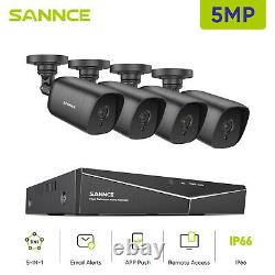 Système de caméra de sécurité Sannce 5mp Cctv 8ch 5in1 Video Dvr avec vision nocturne et kit de sécurité Ip66