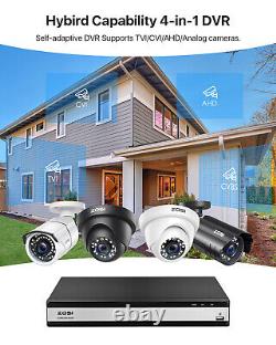 Système de caméra de sécurité ZOSI 1080P HD CCTV 8 caméras extérieures DVR 16 canaux +2TB HDD