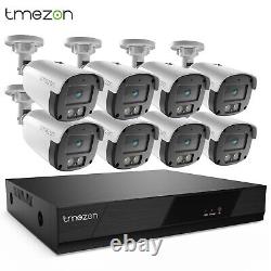 Système de caméra de sécurité de surveillance Bullet 1080P DVR 8CH CCTV TMEZON en plein air HD