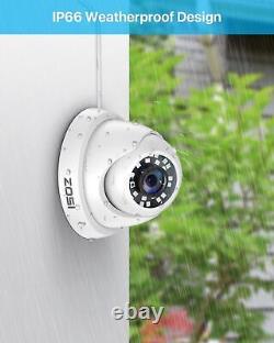 Système de caméra de sécurité domestique ZOSI 5MP CCTV 8CH DVR 2TB Vision nocturne extérieure IP66