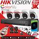 Système De Caméra De Surveillance Hikvision Cctv 5mp 4ch Dvr +1tb Hdd Extérieur Colorvu Audio Sécurité