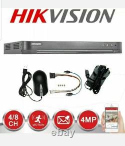 Système de caméra de surveillance de sécurité à domicile HIKVISION CCTV 4MP DVR 4CH 8CH extérieur