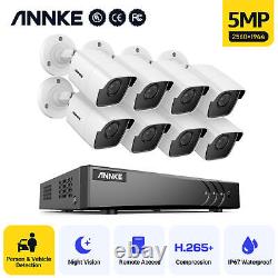 Système de caméra de vidéosurveillance ANNKE 5MP 8CH H. 265+ DVR avec détection de personne / véhicule