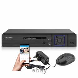 Système de caméra de vidéosurveillance couleur HD 1080P avec enregistreur DVR et disque dur pour la sécurité à domicile en extérieur au Royaume-Uni.