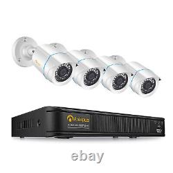 Système de sécurité CCTV Anlapus avec caméra de surveillance domestique 1080P DVR 4/8CH extérieure