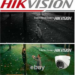 Système de sécurité HIKVISION CCTV avec caméra audio MIC 5MP ColorVU 3K KIT vue mobile