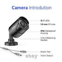 Système de sécurité de caméra CCTV ANNKE HD 5MP Lite 8CH DVR 1080P avec enregistrement 24/7 à domicile