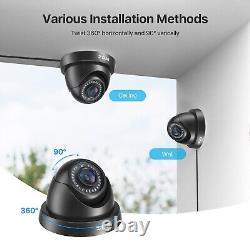 Système de surveillance domestique ZOSI 1080P Kit de caméra de sécurité CCTV 3000TVL DVR 8CH 1TB