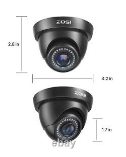 Système de surveillance domestique ZOSI 1080P Kit de caméra de sécurité CCTV 3000TVL DVR 8CH 1TB