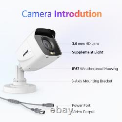 Système de vidéosurveillance Annke 8mp Colorvu 4k 8ch DVR Recorder Caméra de sécurité à vision nocturne