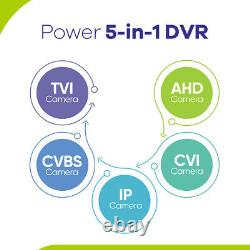 Système de vidéosurveillance HD 2MP SANNCE 4CH DVR vidéo 24/7 Enregistreur Caméra de sécurité à domicile IP66