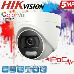 Système de vidéosurveillance HIKVISION UHD avec caméra de sécurité extérieure à vision nocturne et enregistreur DVR 4CH.