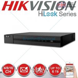 Système de vidéosurveillance Hikvision Hilook avec enregistreur HDMI DVR, caméra dôme extérieure avec vision nocturne - Kit complet