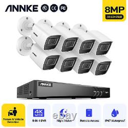 Système de vidéosurveillance extérieure Annke UHD 4K 8MP 8CH DVR Enregistreur Caméra de sécurité kit