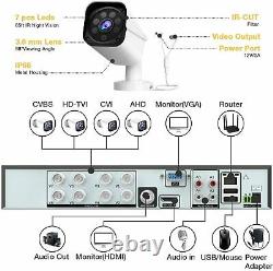 Toguard 1080p Système De Caméras De Sécurité Cctv 8ch Dvr Outdoor Home Ir Night Vision