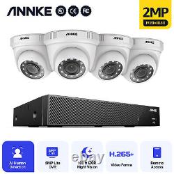 Traduire ce titre en français : Système de caméra de sécurité CCTV résidentielle ANNKE 8CH H. 265+ DVR 4X 1080P avec détection intelligente